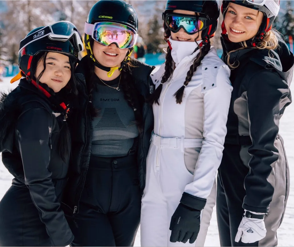 Image of an excited Winter sports On Me gift card recipient. Their thank you note is below.