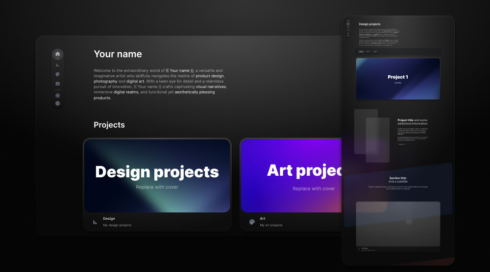 Free Figma portfolio template