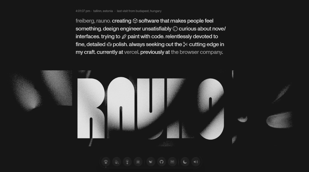 Rauno's portfolio website
