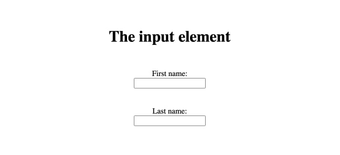 Image of the plain HTML <input> element