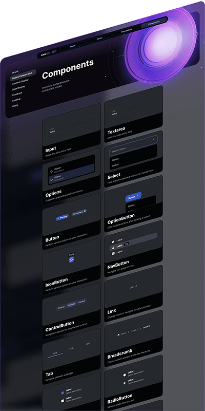 Components page