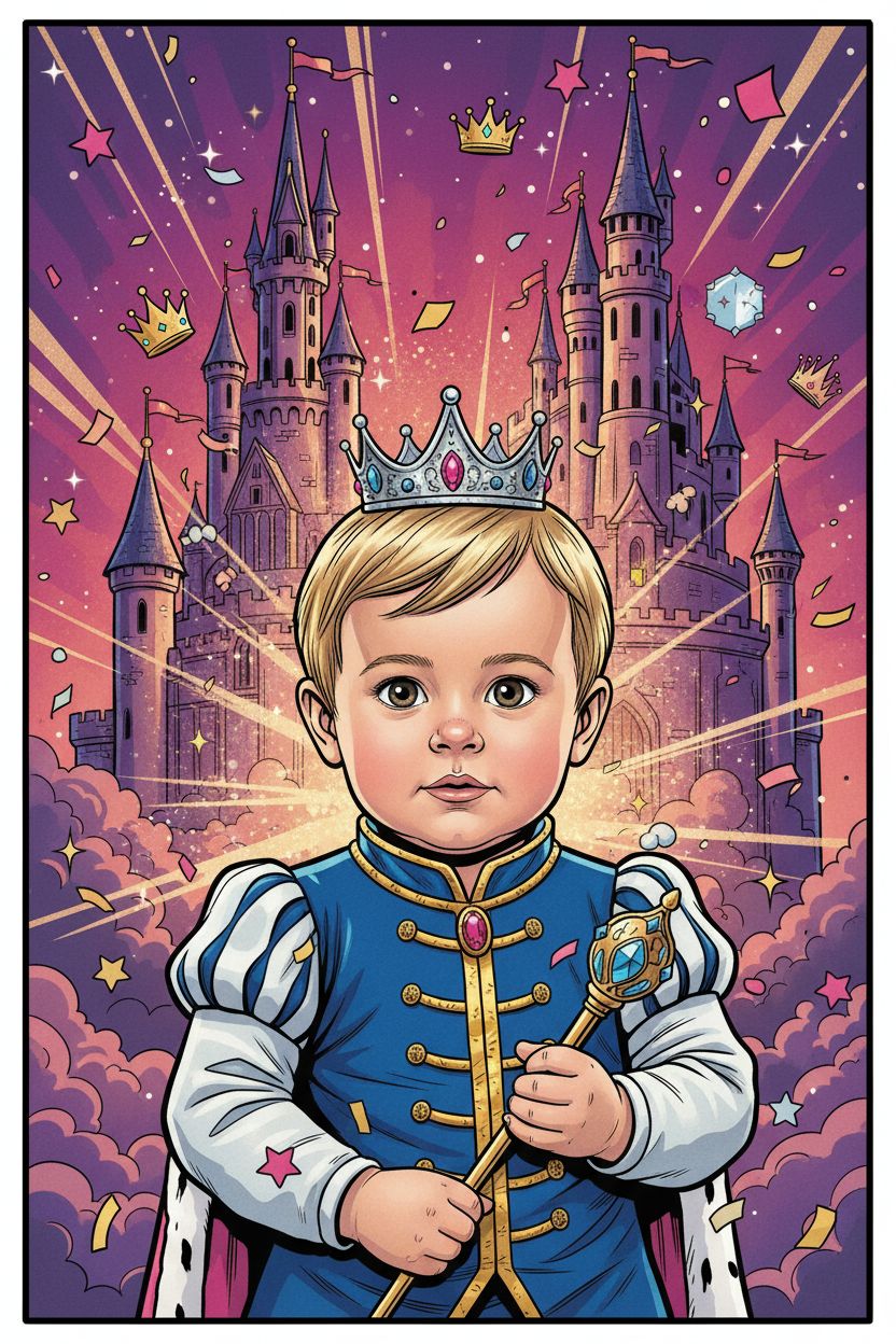 Comic style example — Prince & Princess theme