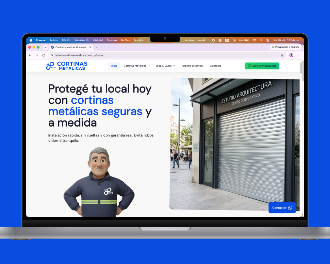 Infinito Cortinas Metálicas - Sitio Web Corporativo