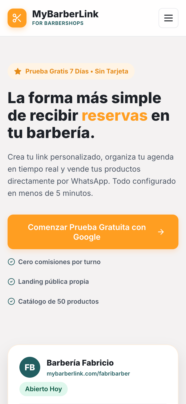 MyBarberLink Portada