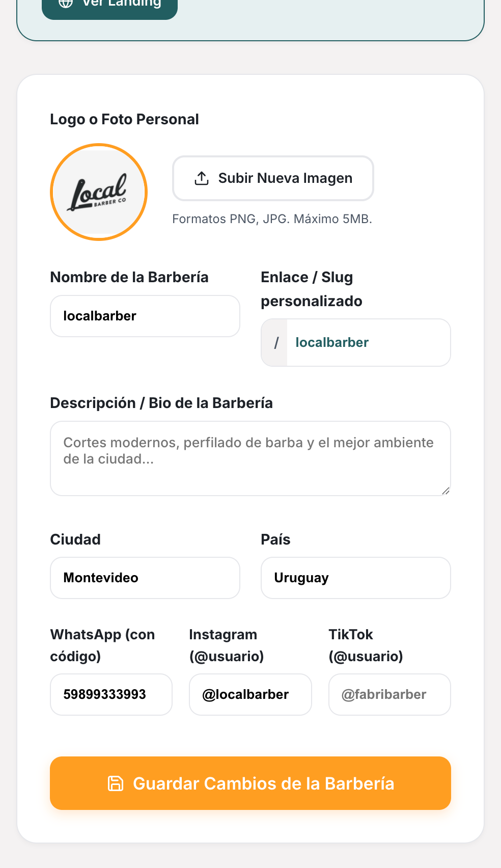 MyBarberLink Captura 3
