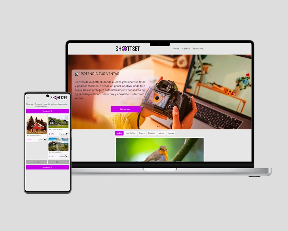 Shottset - Tienda de fotos para fotógrafos para vender sus fotos de forma segura y facil