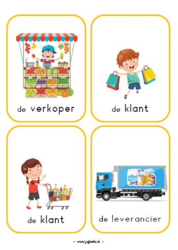 Voorbeeld van Rollenkaarten boerderijwinkel