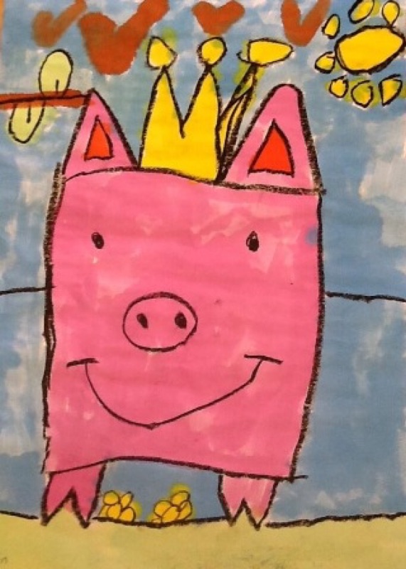 Voorbeeld van Schattige varkens met wasco en ecoline