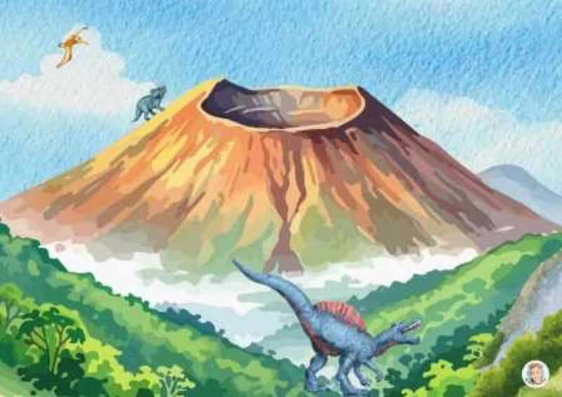 Voorbeeld van Achtergronden speeltafel dinosaurussen