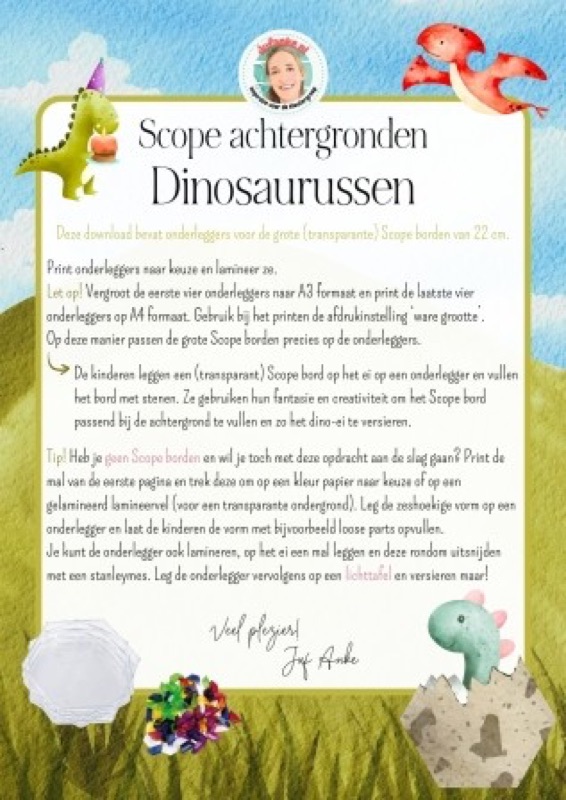 Voorbeeld van Scope achtergronden dinosaurussen