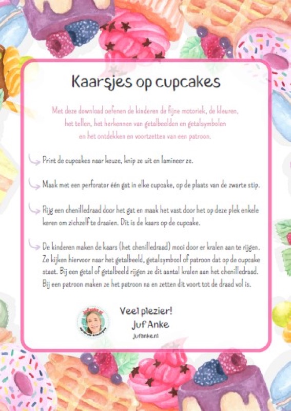 Voorbeeld van Kaarsjes op cupcakes