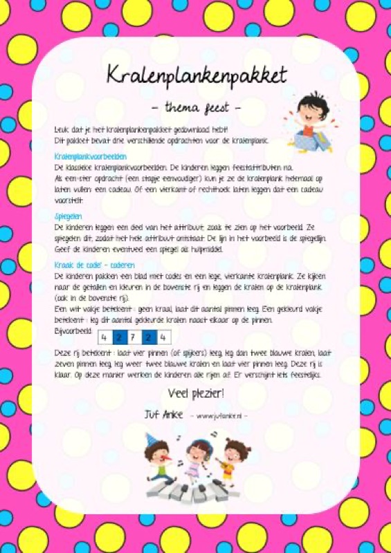 Voorbeeld van Kralenplankenpakket feest