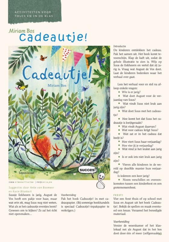 Voorbeeld van Lessuggesties bij Cadeautje (Lemniscaat)