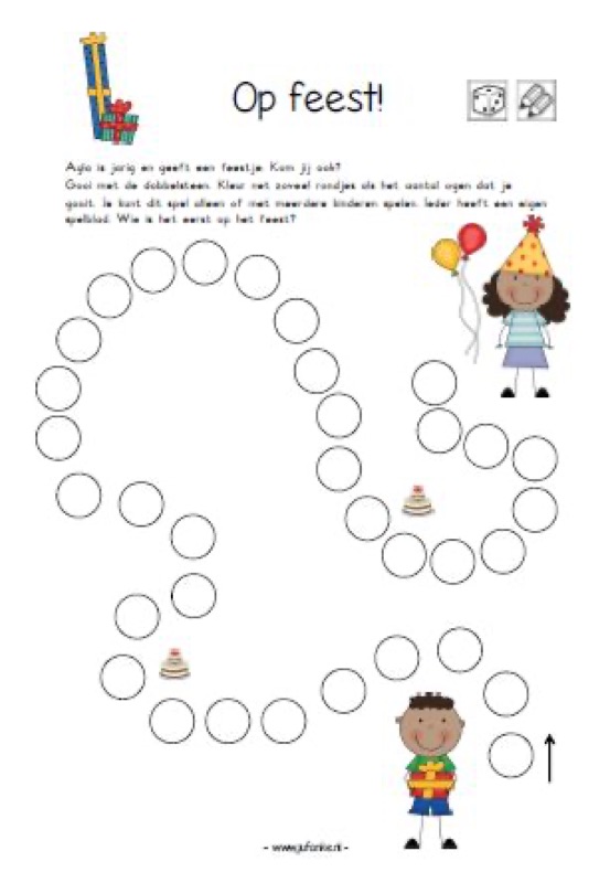 Voorbeeld van Op feest dobbelspel