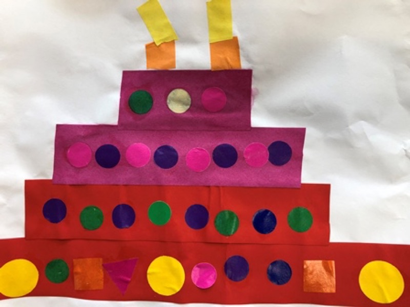 Voorbeeld van Stapeltaart met papierrepen