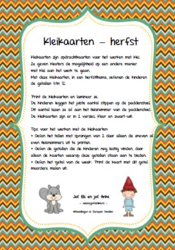 Voorbeeld van Kleikaarten geef de paddenstoel stippen