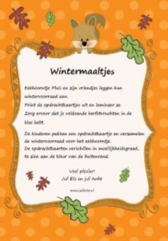 Voorbeeld van Wintermaaltjes