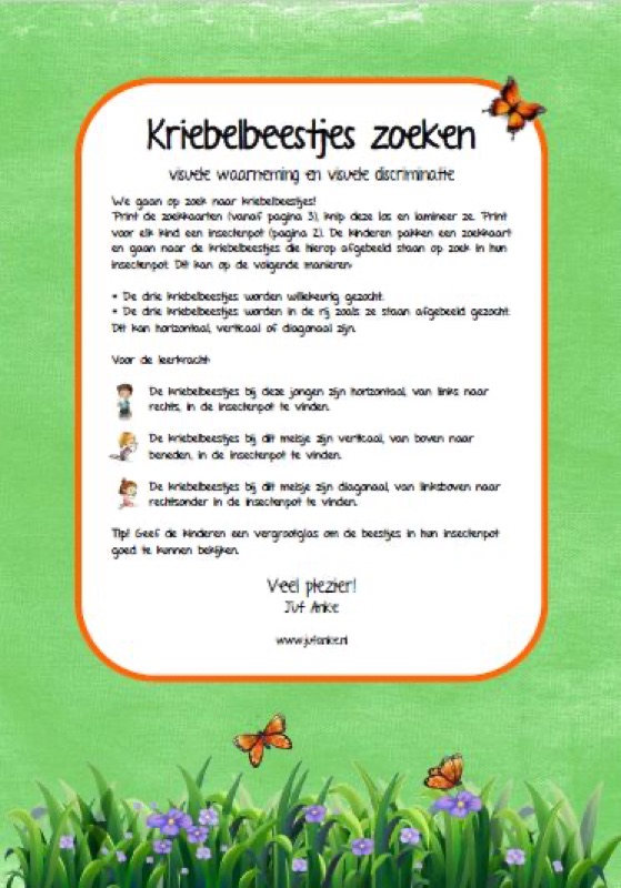 Voorbeeld van Kriebelbeestjes zoeken