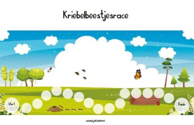 Voorbeeld van Kriebelbeestjesrace