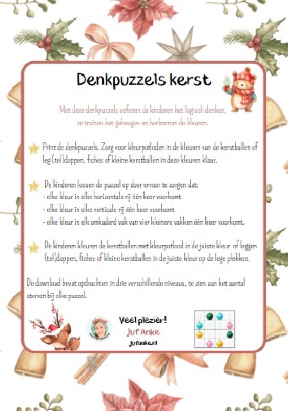 Voorbeeld van Denkpuzzels kerst