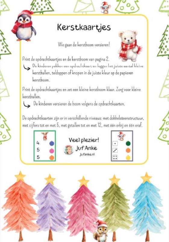 Voorbeeld van Kerstkaartjes telkaartjes