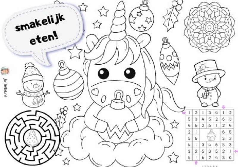Voorbeeld van Kerstplacemats