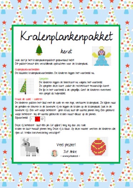 Voorbeeld van Kralenplankvoorbeelden kerst