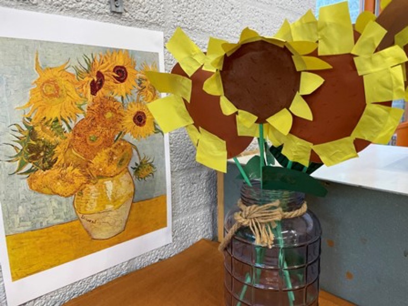 Voorbeeld van De zonnebloemen van Van Gogh maken