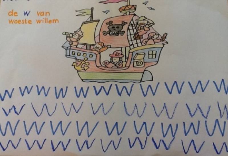 Voorbeeld van Op zee voorbereidend schrijven