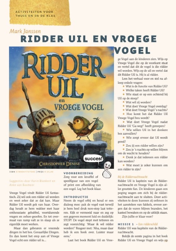 Voorbeeld van Lessuggesties bij Ridder Uil en Vroege Vogel (Lemniscaat)