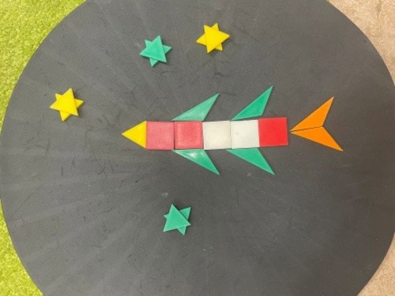 Voorbeeld van Raketten van mozaïek