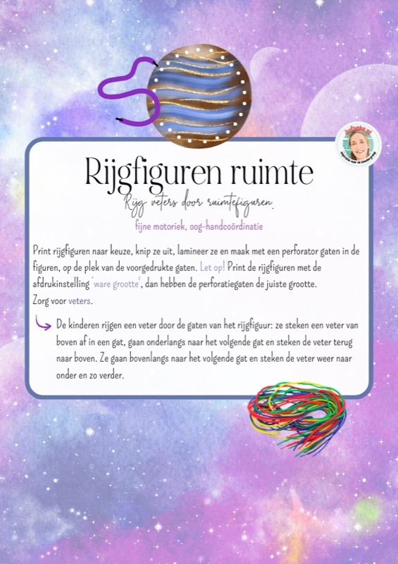 Voorbeeld van Rijgfiguren ruimte
