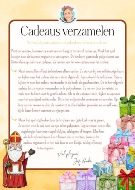 Voorbeeld van Cadeaus verzamelen