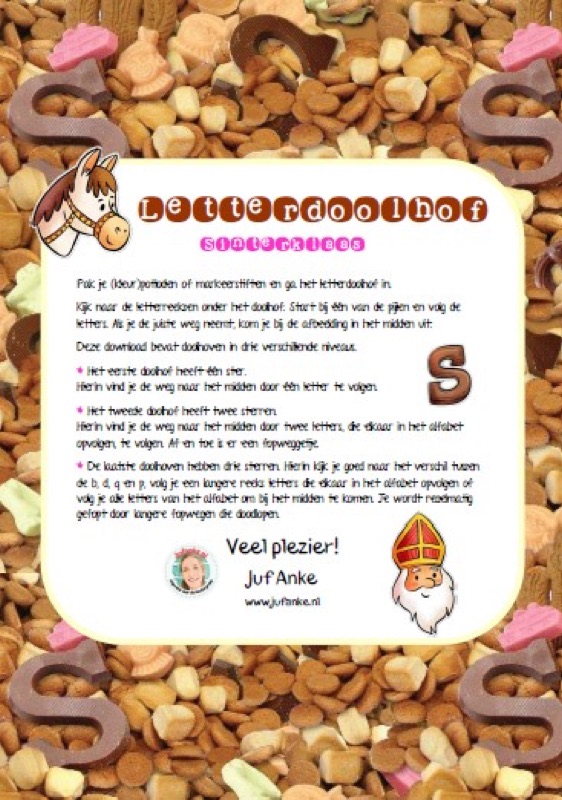 Voorbeeld van Chocoladeletter doolhof Sinterklaas