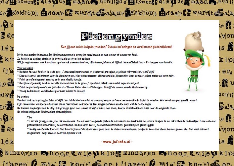 Voorbeeld van Kant-en-klare pietengymles