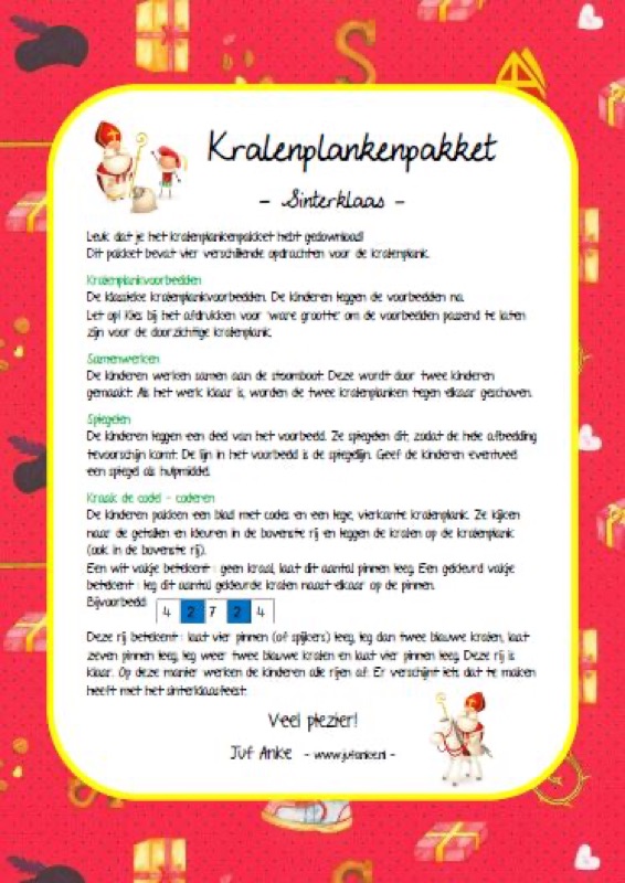 Voorbeeld van Kralenplankvoorbeelden Sinterklaas