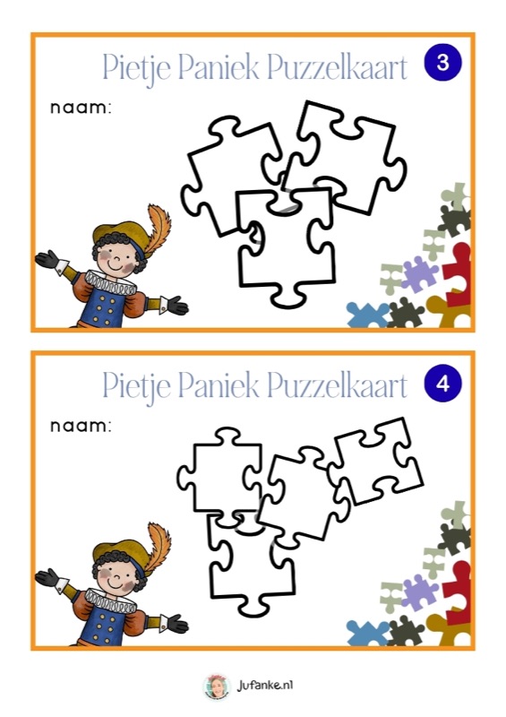Voorbeeld van Pietje Paniek Puzzelkaart