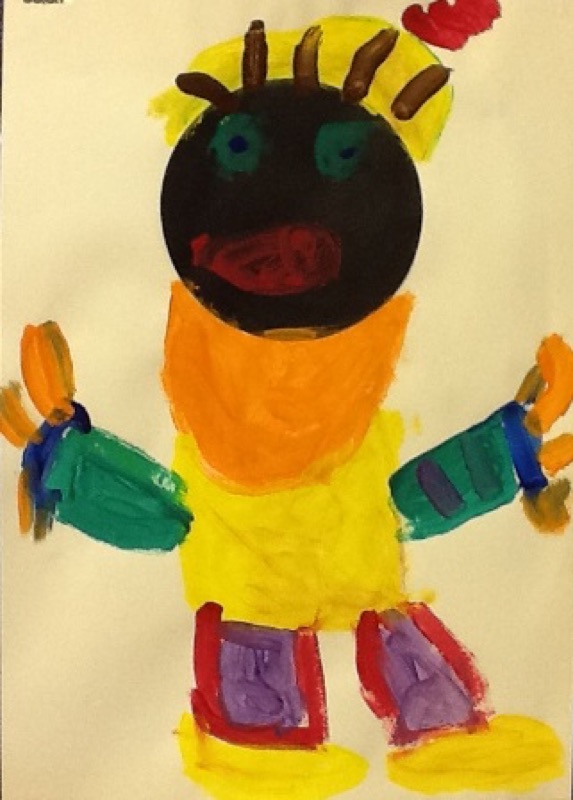 Voorbeeld van Piet op het verfbord