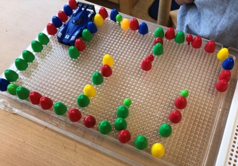 Voorbeeld van Insteekmozaïek een weg