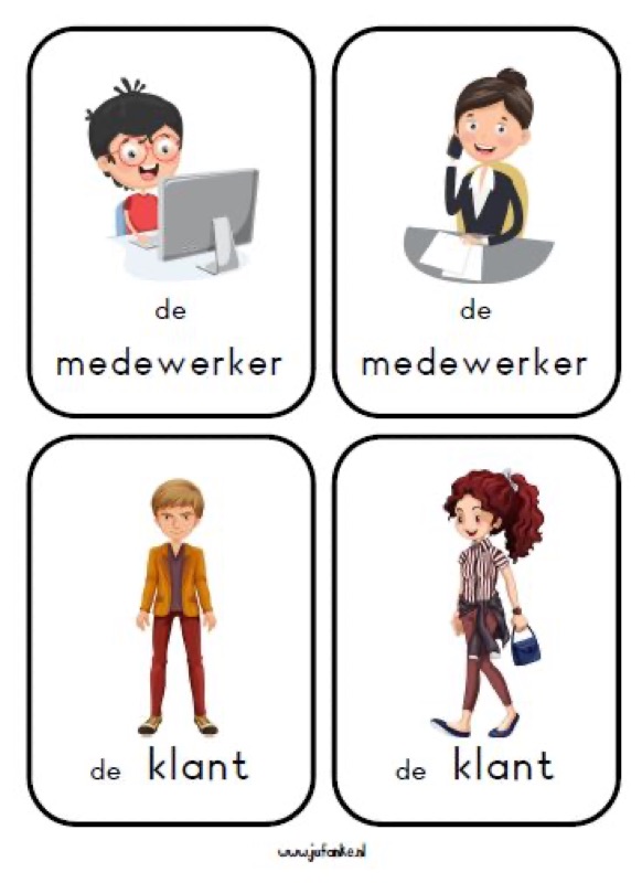 Voorbeeld van Rollenkaarten vervoer