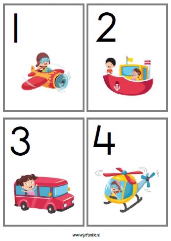 Voorbeeld van Vervoer getalkaarten