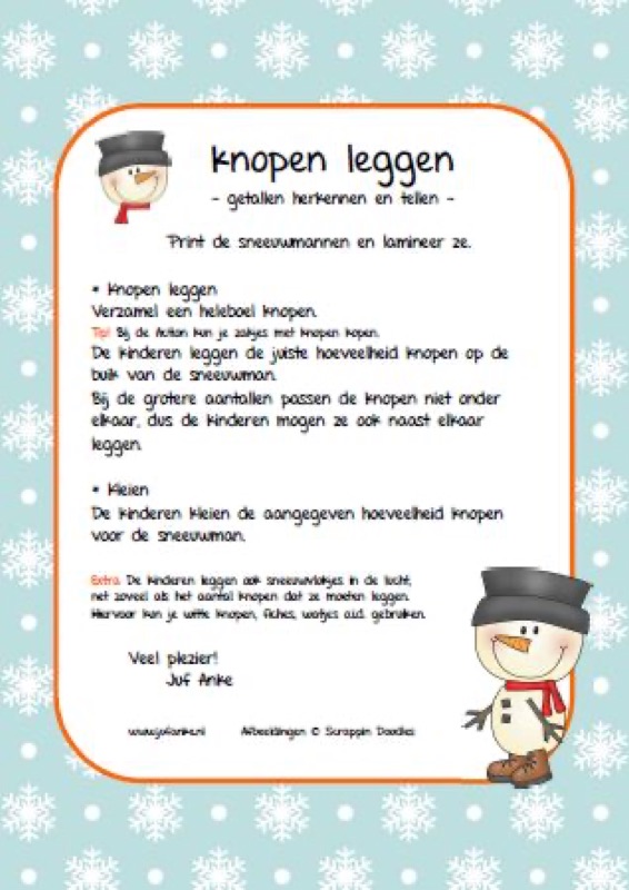 Voorbeeld van Knopen leggen sneeuwman