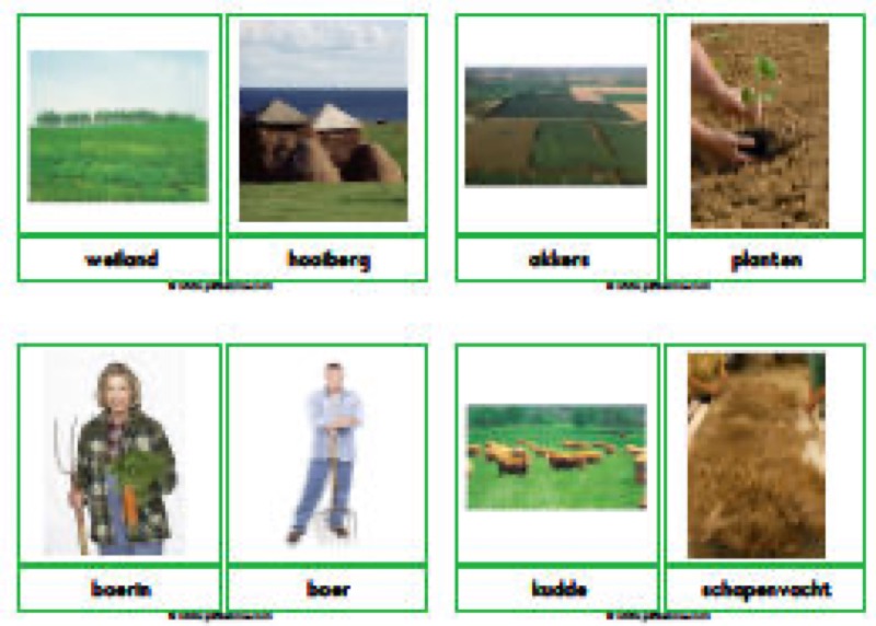 Voorbeeld van Fotowoordkaarten boerderij