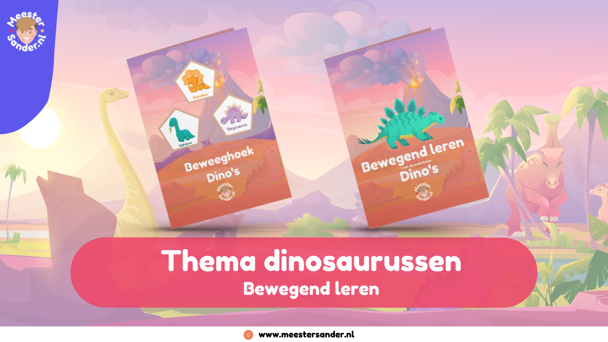 Voorbeeld van Bewegend leren in het thema dinosaurussen