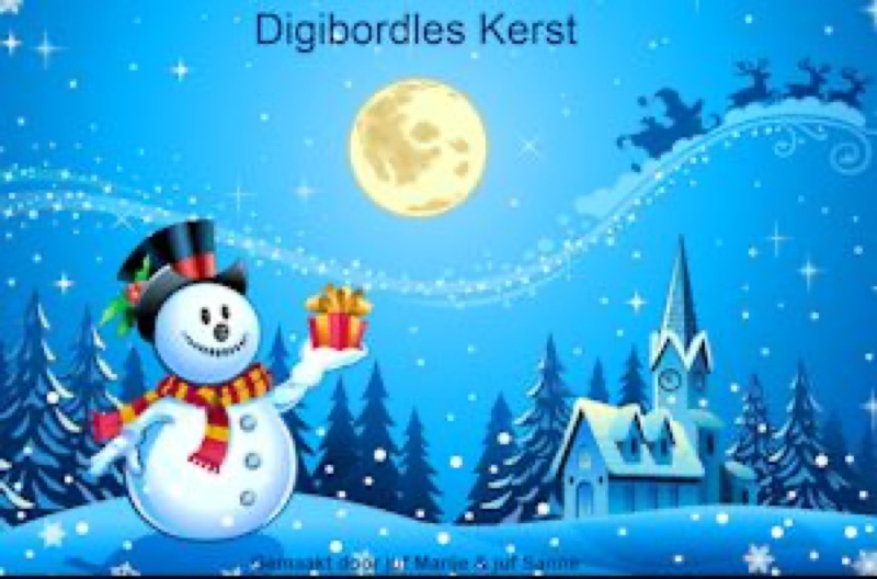 Voorbeeld van Digibordles sterren kerst