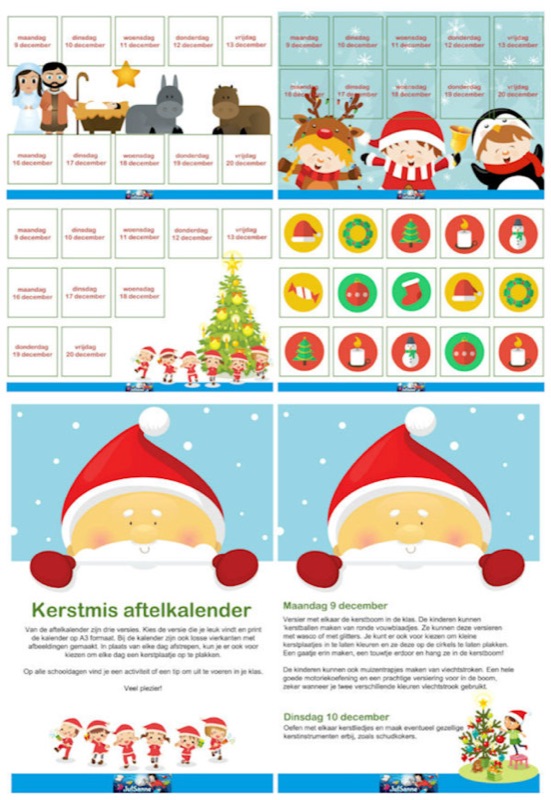 Voorbeeld van Kerstmis aftelkalender