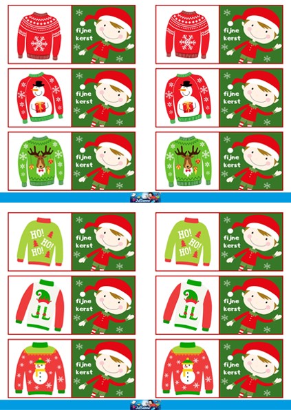 Voorbeeld van Spel: Kersttruien Memo & Patroonherkenning