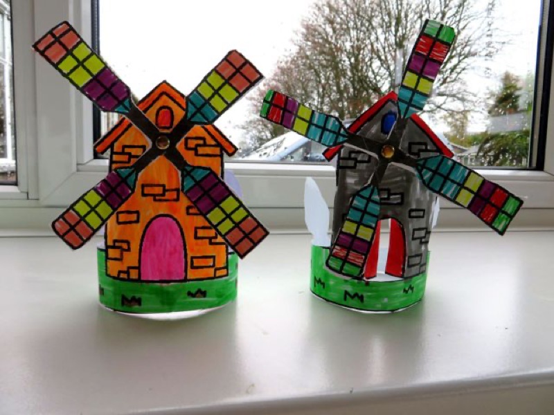Voorbeeld van Molen van papier knutselen