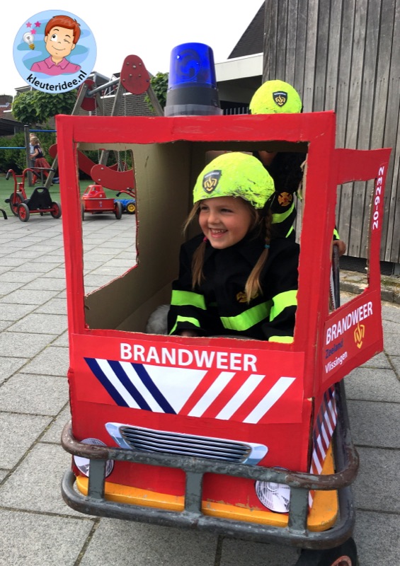 Voorbeeld van Brandweerwagen van een doos