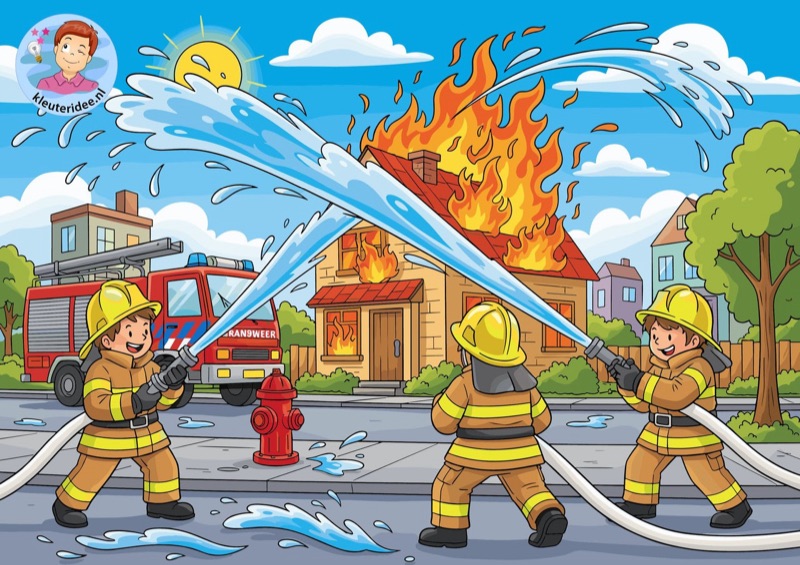 Voorbeeld van Interactieve praatplaat brandweer